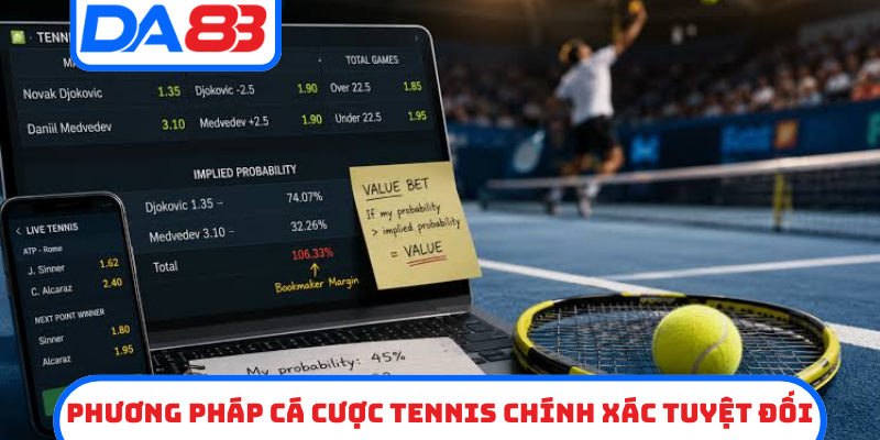 Phương pháp cá cược tennis chính xác tuyệt đối