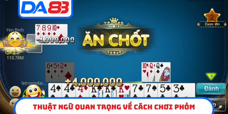 Thuật ngữ quan trọng về cách chơi Phỏm