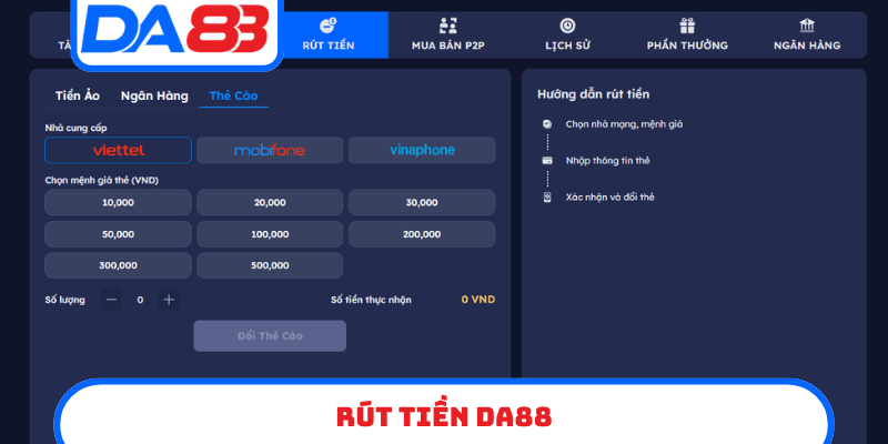 Rút tiền DA88