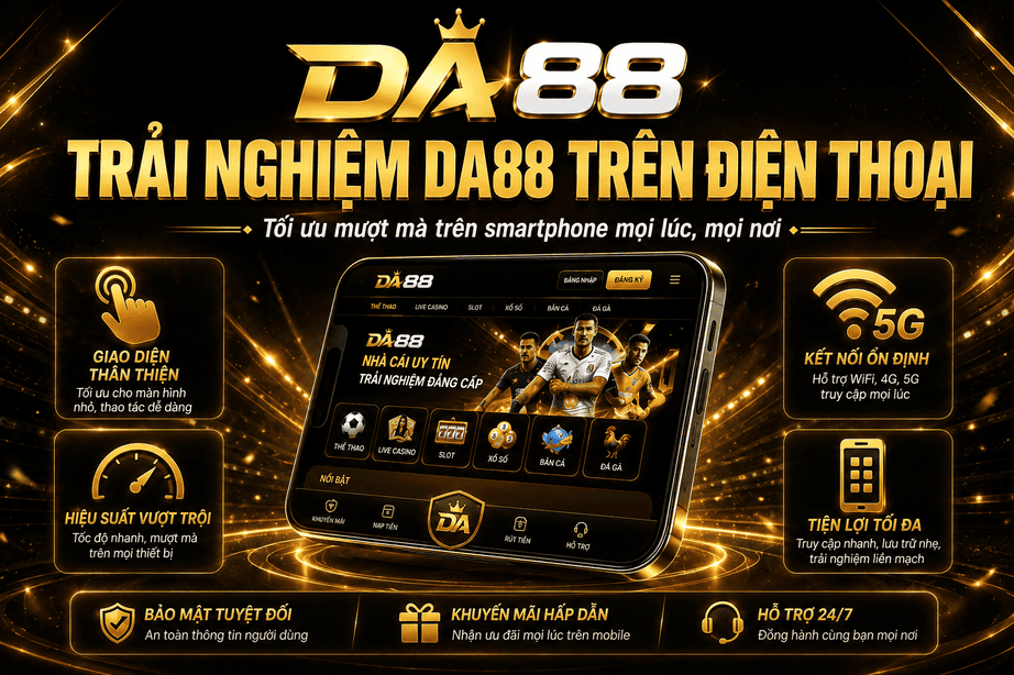 Trải nghiệm DA88 trên điện thoại